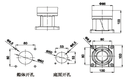 XJ4460懸臂箱配件-可旋轉(zhuǎn)底座設計圖紙 XJ4460懸臂箱配件-可旋轉(zhuǎn)底座設計圖紙